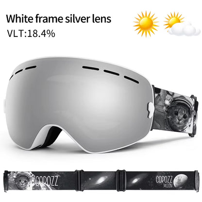 Men Women Brand Ski Goggles Snowboard Goggles Glasses for Skiing UV400 Protection Snow Glasses Anti-Fog Ski Mask Eyewear