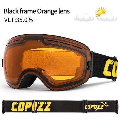 Men Women Brand Ski Goggles Snowboard Goggles Glasses for Skiing UV400 Protection Snow Glasses Anti-Fog Ski Mask Eyewear