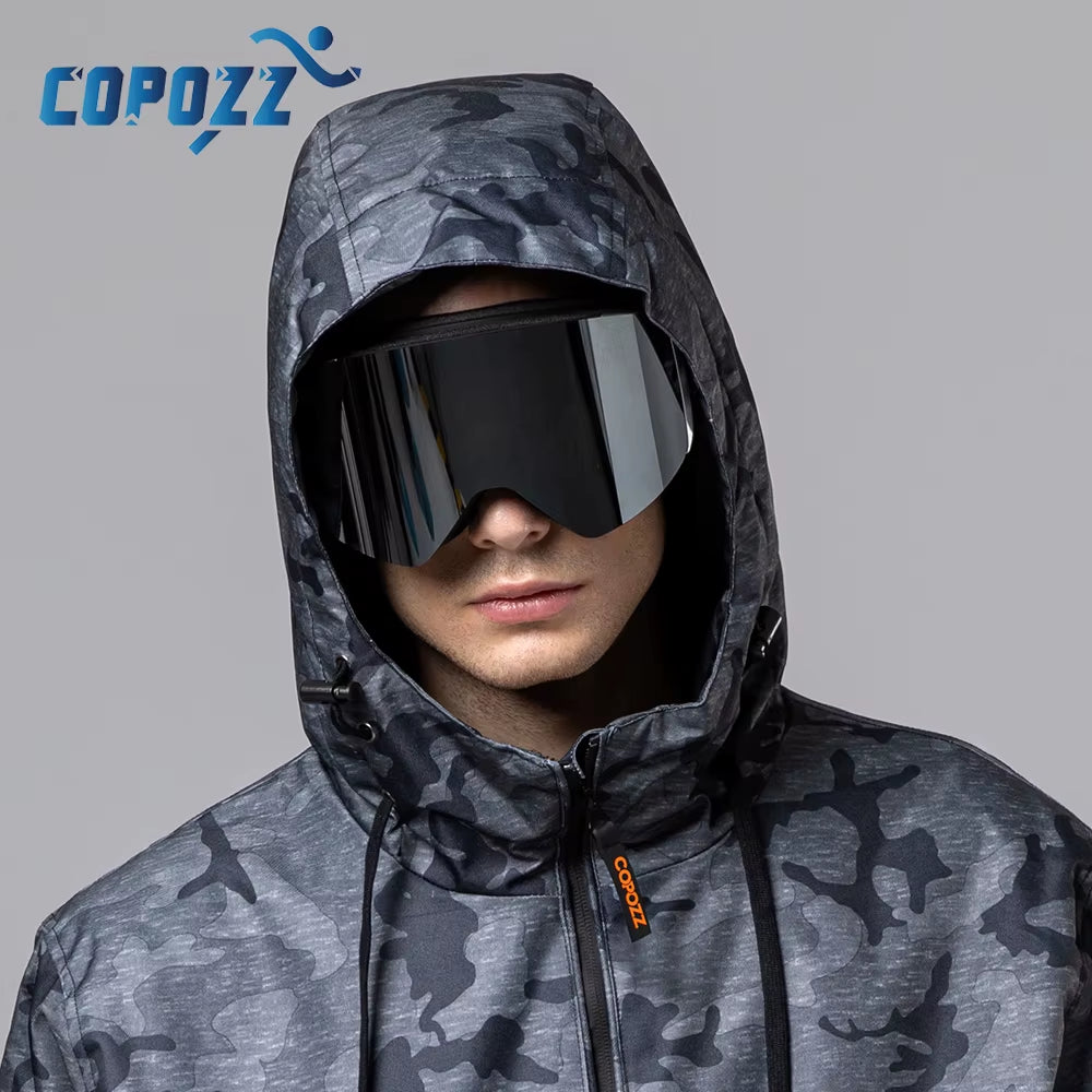 Winter Professional Men Women Ski Goggles Set Magnetic Quick-Change Double Layers Anti-Fog Snowboard Goggles Adults