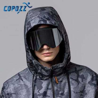 Winter Professional Men Women Ski Goggles Set Magnetic Quick-Change Double Layers Anti-Fog Snowboard Goggles Adults
