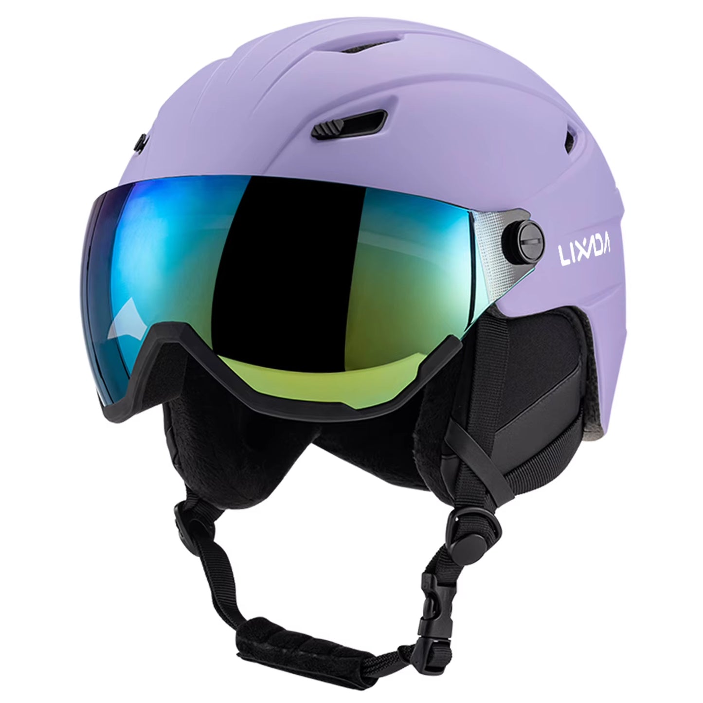 LIXADA Integrated Ski Helmet Men and Women Snowboard Helmet with Removable Visor Goggles Men and Women ‘S Snowboard Wear