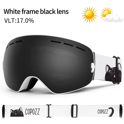 Men Women Brand Ski Goggles Snowboard Goggles Glasses for Skiing UV400 Protection Snow Glasses Anti-Fog Ski Mask Eyewear