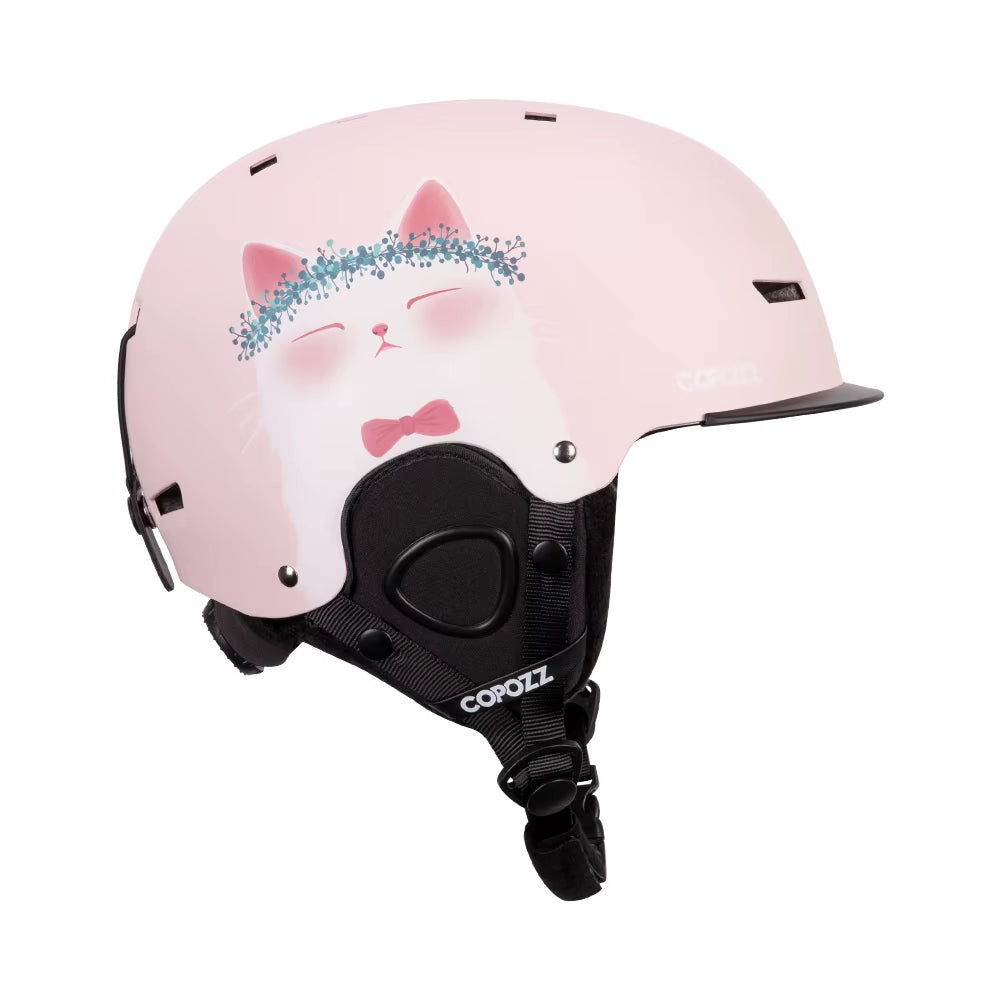 New Ski Helmet Cartoons Half-Covered Anti-Impact Safety Helmet Cycling Ski Snowboard Sports Helmet for Adult and Kids