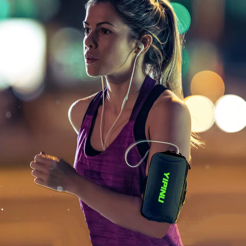Men Women Waterproof Reflective Sports Arm Bag Fitness Night Running Jogging Cycling Phone Case Holder Wallet Armband Pouch