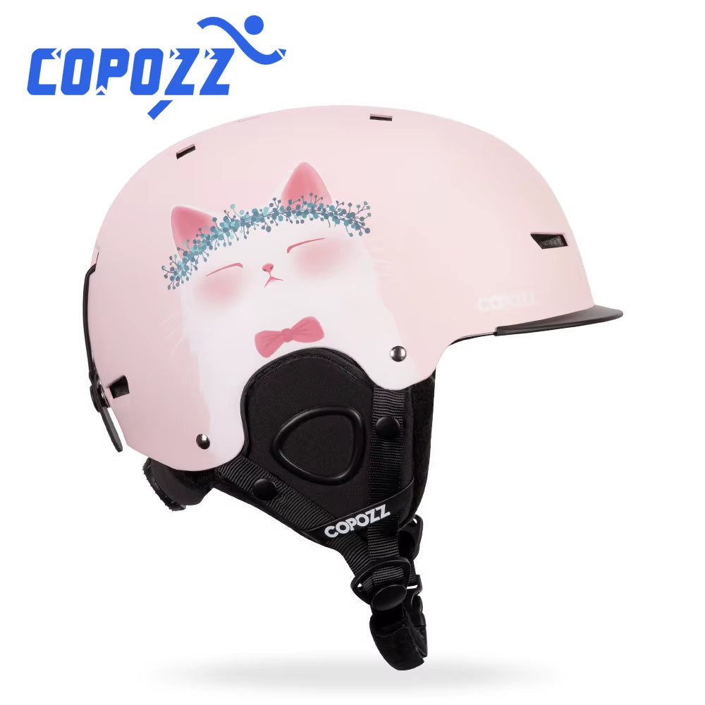 New Ski Helmet Cartoons Half-Covered Anti-Impact Safety Helmet Cycling Ski Snowboard Sports Helmet for Adult and Kids