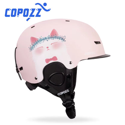 New Ski Helmet Cartoons Half-Covered Anti-Impact Safety Helmet Cycling Ski Snowboard Sports Helmet for Adult and Kids