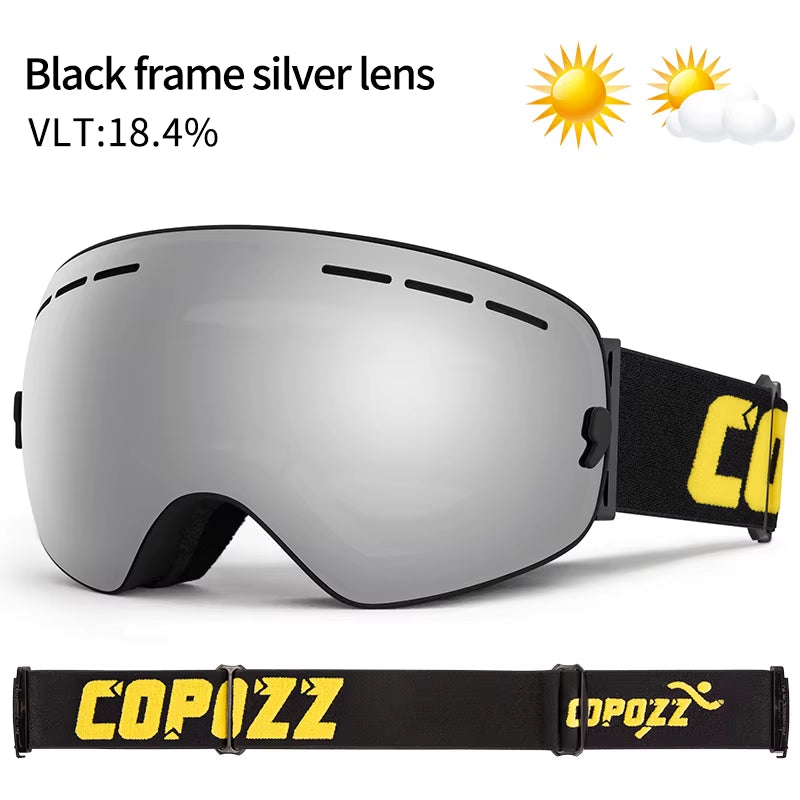Men Women Brand Ski Goggles Snowboard Goggles Glasses for Skiing UV400 Protection Snow Glasses Anti-Fog Ski Mask Eyewear